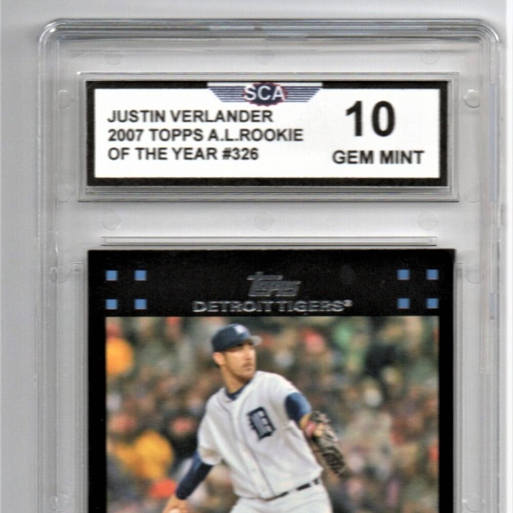 JUSTIN VERLANDER 2007 TOPPS A.L. ROOKIE OF THE YEAR CARD DETROIT TIGERS